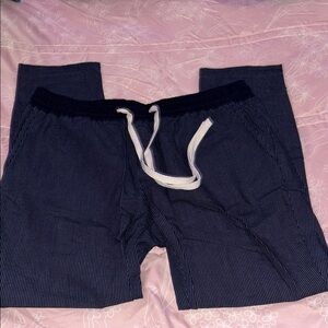 J. Crew Blue and White Joggers with Relaxed Fit